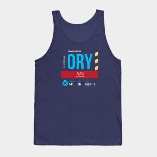 Paris Orly Airport Stylish Luggage Tag (ORY) Tank Top